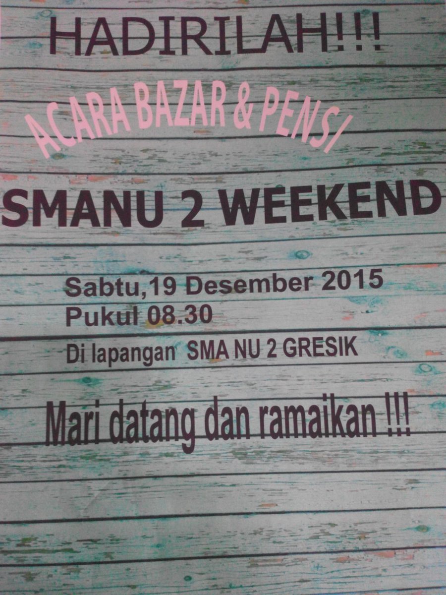 Datang dan Saksikan..
Monggo bila ada alumni yang mau hadir atau reuni sekalian untuk menambah tali silaturrahim..