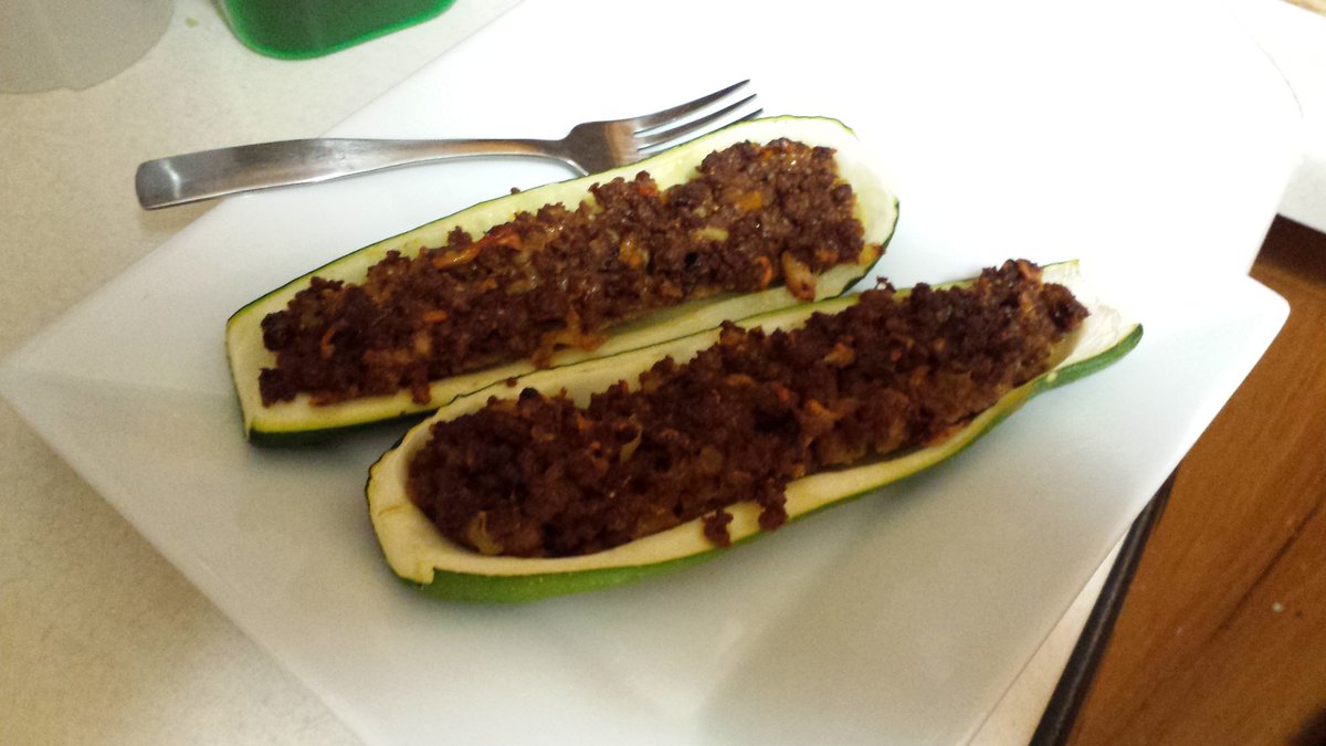 Day 3 of the 21 Day fix! We had Zucchini boat tacos for dinner tonight,  they were so delicious.