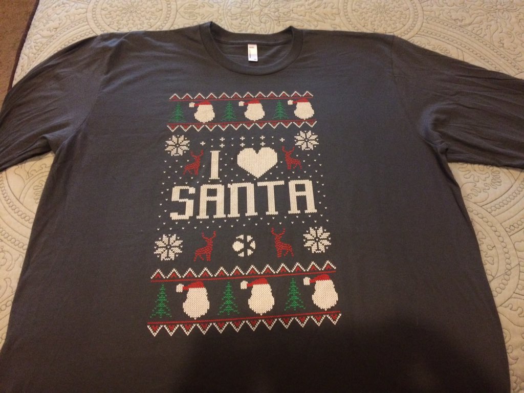 @TeespringHelp Rec'd my "I ❤️ Santa" shirt printed crooked/off-center. Is it possible 2 get another shirt sent 2 me?