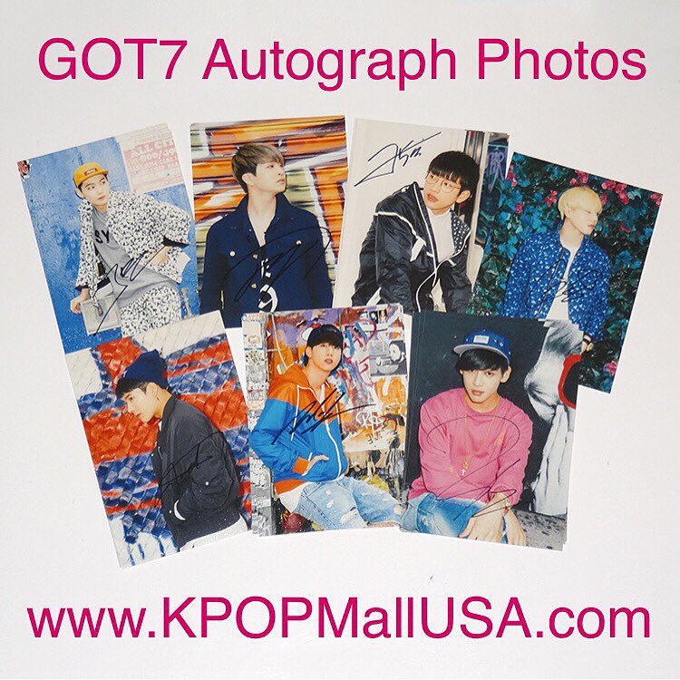kpopmallusa's tweet photo. IN STOCK: #GOT7 All Members Autographed 5×7 Photo Set Signed at: https://t.co/VxxqMt0sLY! ~K #GOT7Mad #GOT7IfYouDo https://t.co/JL5OhmKkbJ