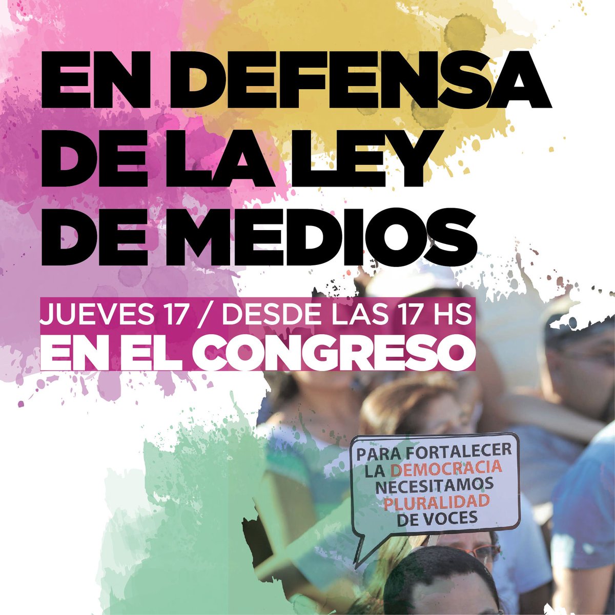 Sabbatella's tweet photo. El jueves 17/12 a las 17 hs. nos encontramos en el Congreso en defensa de la Ley y la democratización de la palabra https://t.co/2Awj7515XG