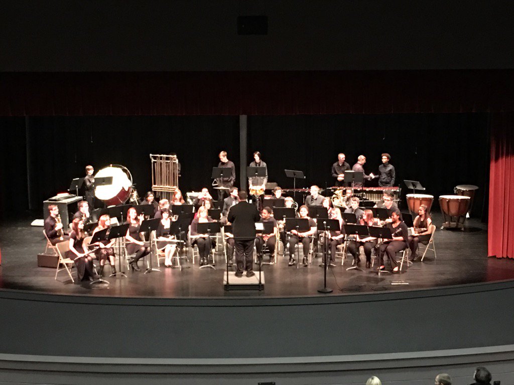 Attending the CCHS winter band concert at the PAC-they sound and look great!!