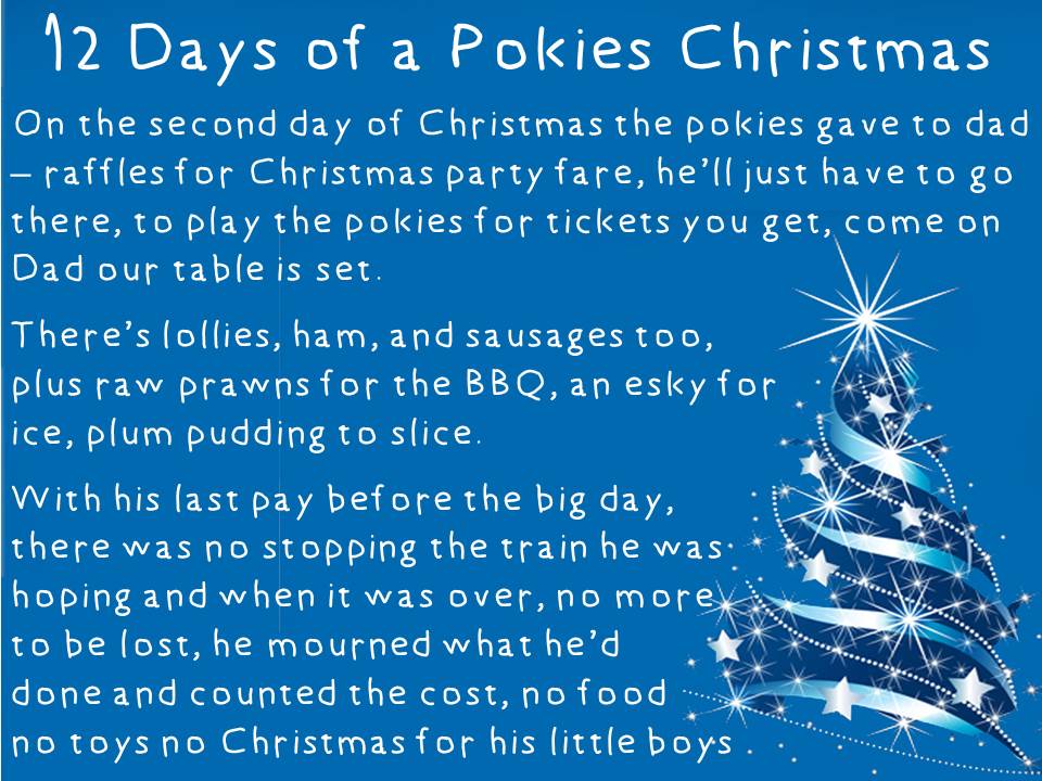 BlowUpthePokies's tweet photo. On the second day of Christmas children are always the first victims of pokies
Give a dam RT
#auspol @johndory49 https://t.co/E6mtd8fUvD