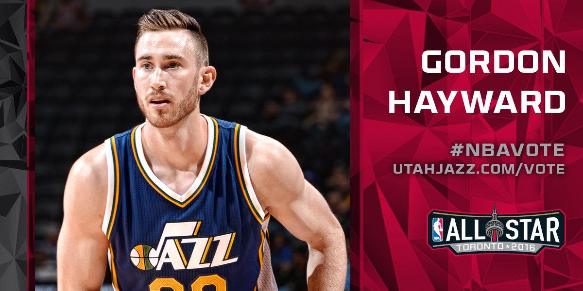 RT to vote <a href="/gordonhayward/">Gordon Hayward</a> #NBAVote 

UtahJazz.com/Vote

VOTE NOW, VOTE OFTEN