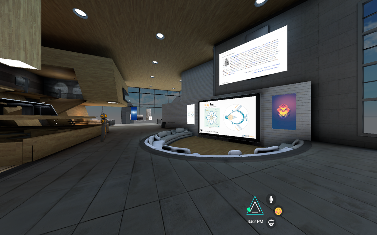 NicoleLazzaro's tweet photo. Dress Rehearsal for tomorrow's #VRTechTalk Join us @AltspaceVR it's Free! https://t.co/Lz3UZSbskt #VRDev #gamedev https://t.co/XfF4GK9B6I