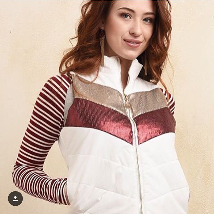 PleatedEmpire's tweet photo. Our metallic chevron vest is perfect for the holidays, and all winter long! -shop https://t.co/T5pOGV9Qnq https://t.co/8gh0GS8SEv