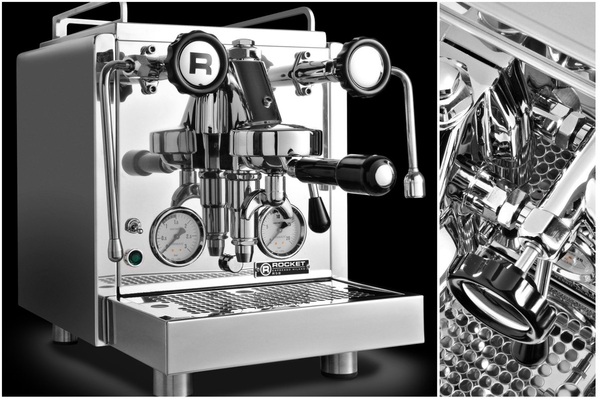 Extract_Coffee's tweet photo. The top-of-the-line @rocketespresso R58 is back in stock! https://t.co/pZDgRWLAZy #espresso #coffee #countercandy https://t.co/Olw2VQKDt1