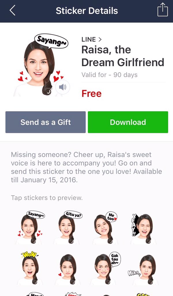 raisa6690's tweet photo. Hihihiiii sticker Line terbaru aku udh bisa di download !! Have fun 😹😹😹 ada yg versi @afgansyah_reza jugaa lho. https://t.co/AcfzHZlM6Z