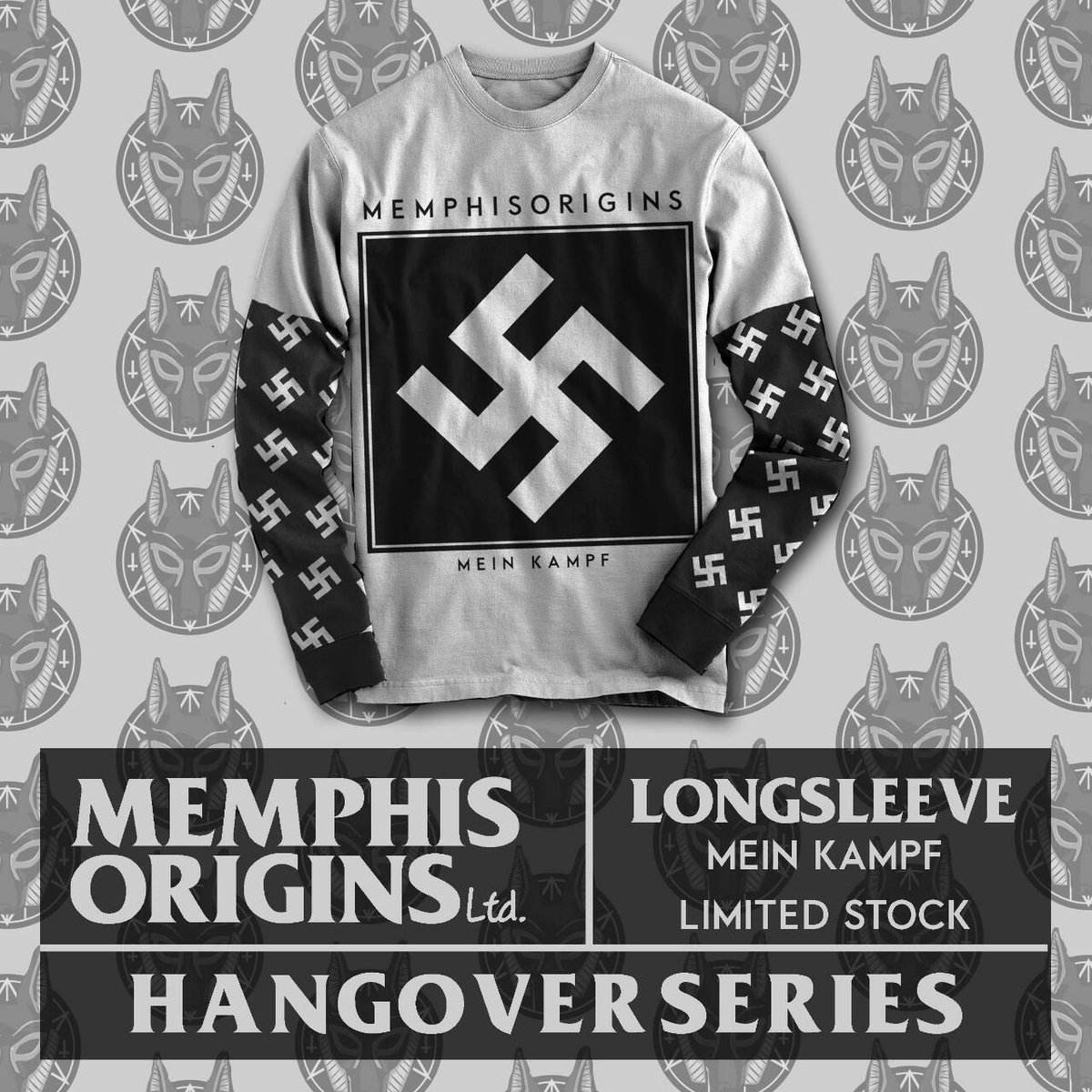 New arrival "HANGOVER SERIES"
MEIN KAMPF LONGSLEEVE
IDR 120K exclude shipping cost
Available size M-L-XL (US)