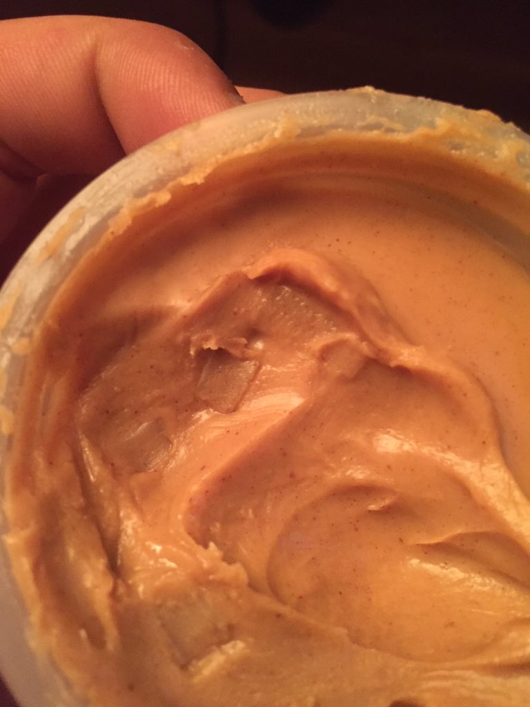 iDallasMusic's tweet photo. @Jif I bought a pack of your Creamy To Go cups and found these square pieces buried in the peanut butter What gives? https://t.co/y0AnrUkryu