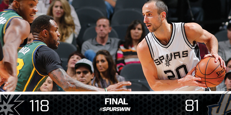 spurs's tweet photo. Last time we started 13-0 at home?! 2007-08 season. Tonight’s #SpursWin ties that record! 

#GoSpursGo https://t.co/6NnJs05jLV