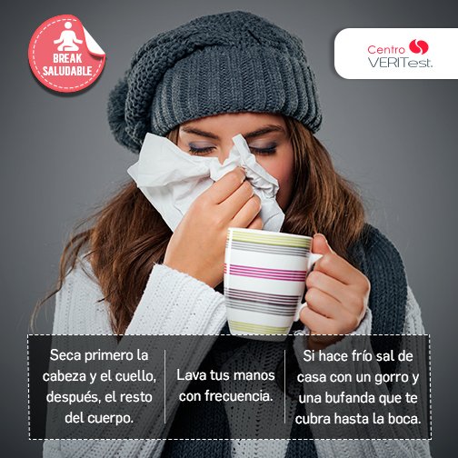 VERITestOficial's tweet photo. Cuídate de los resfriados con estas acciones pequeñas, pero efectivas. #NavidadSaludable #BreakSaludable https://t.co/OJ54ZFdNWU
