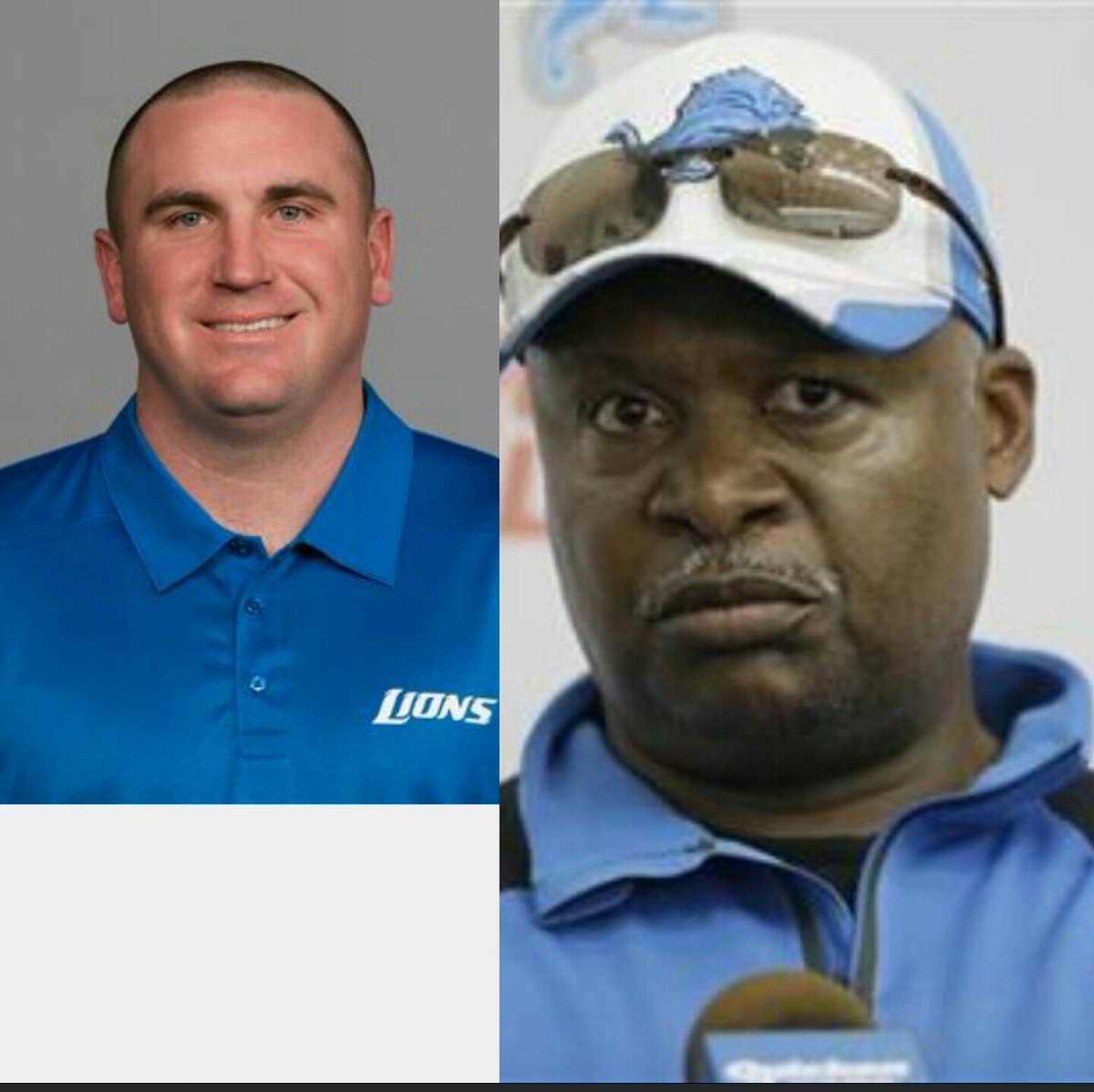 M_L_D_F's tweet photo. the #MLDF lions have announced they are firing HC Jim Caldwell(Right) and named OC Jim Bob Cooter Interim HC. #Xbox1 https://t.co/k6TzvsJkPF