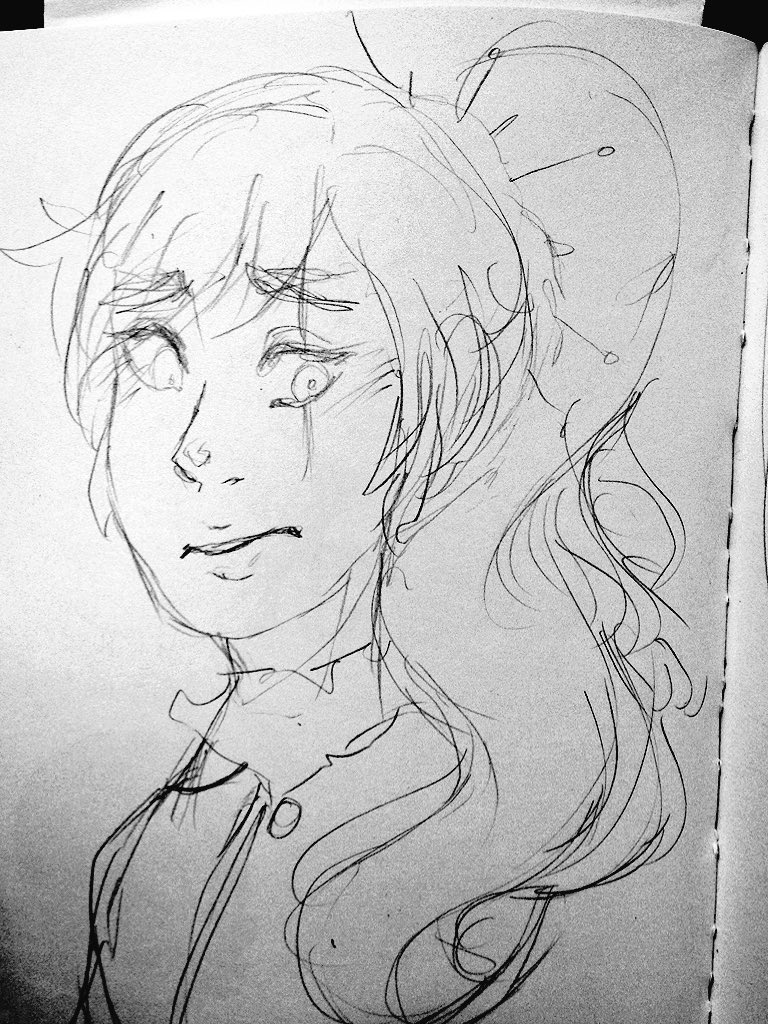 RedRose_Ruby's tweet image. // a small doodle of Weiss , I'll probably paint it in SAI or smth later on