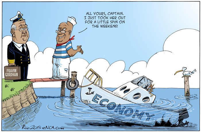 Oh captain! My captain! -- cartoon for <a href="/eNCA/">eNCA</a> this morning.