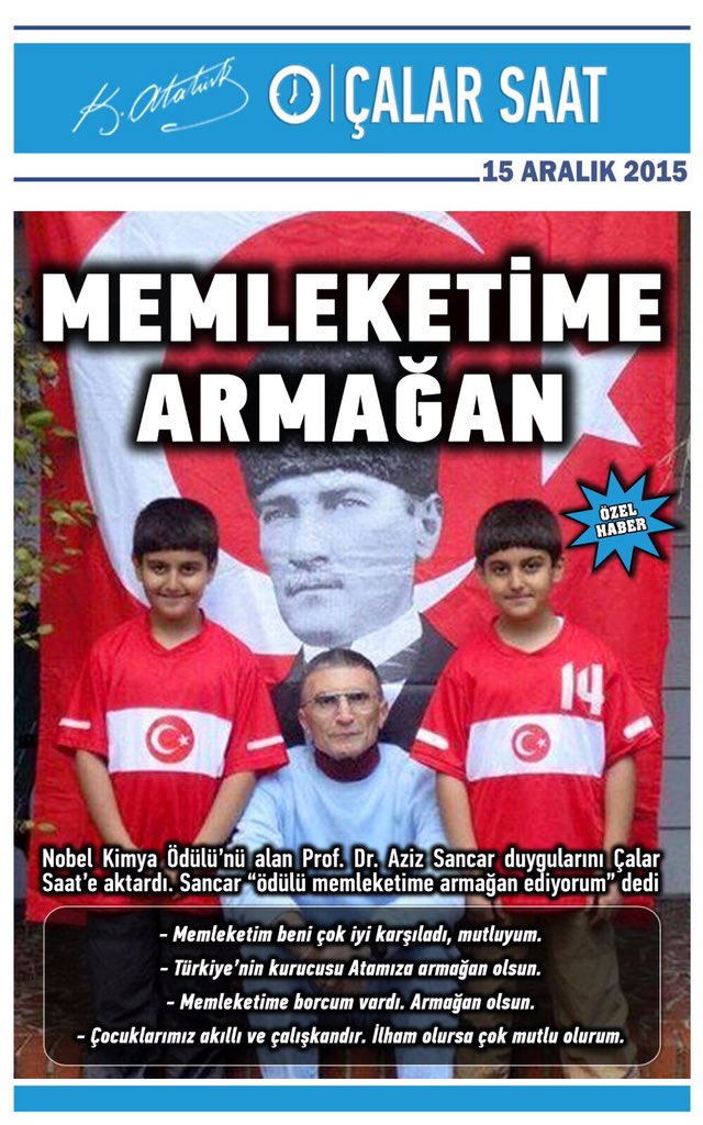 Özel/ Aziz Sancar'la konuştum. "Memleketime armağan olsun' dedi.