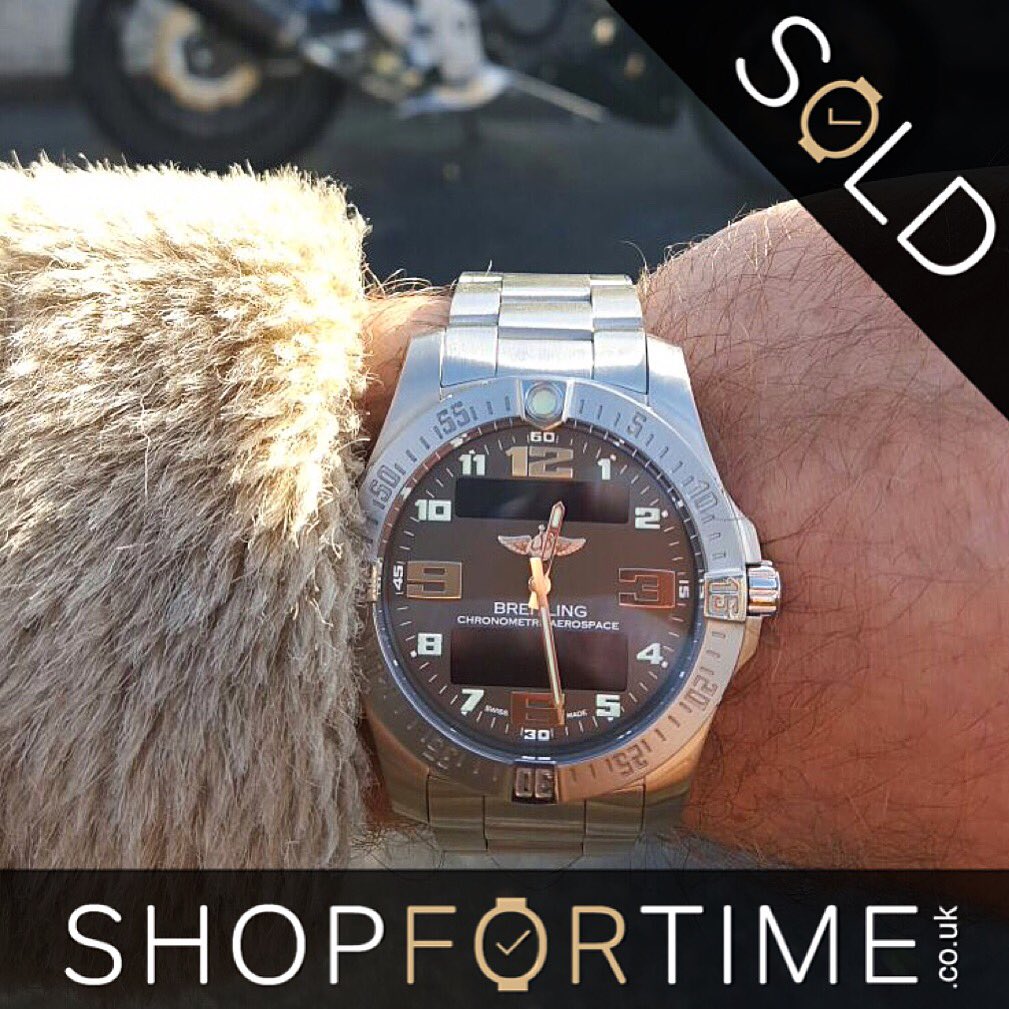 ShopForTime's tweet image. Another happy customer - Breitling Aerospace Titanium Grey! Season's Greetings &amp;amp; Best Wishes for the New Year 🌲☃🍾🎁🎉