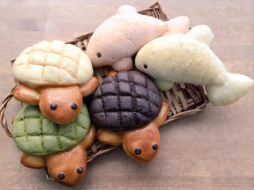 亀 パン 食べる