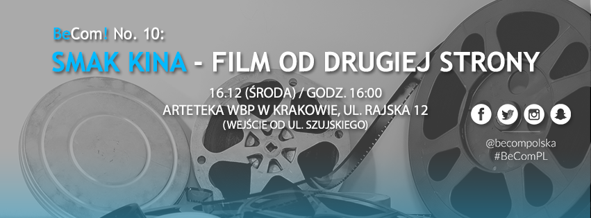 BeComPolska's tweet photo. Ale ten czas gna! Już jutro 10. BeCom! :D
Start: 16:00 #Arteteka >> https://t.co/M7IhQ4hqPp
#BeComPL #cinema #youth https://t.co/F6fAmjBHyJ
