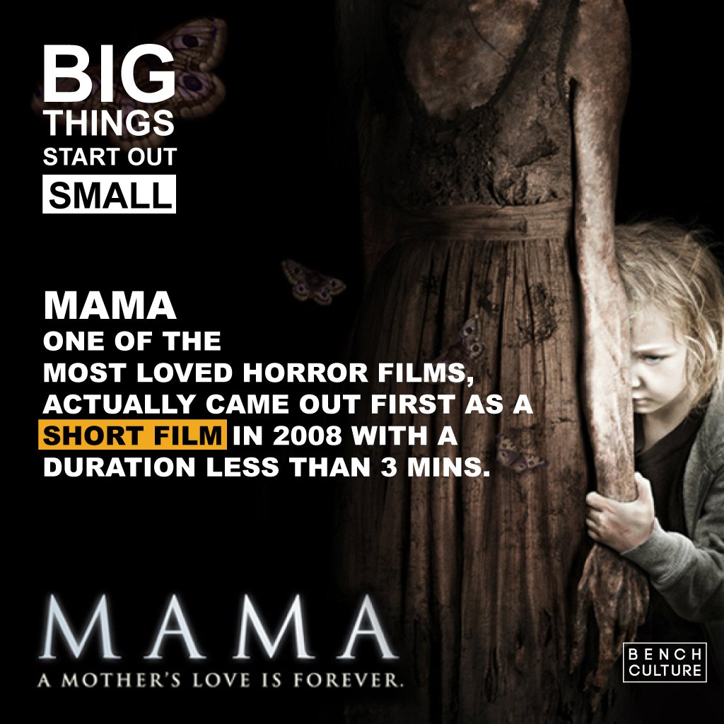Bench_culture's tweet image. The feature film and the short were praised for their effective usage of thrills &amp;amp; scares #BigThingsStartSmall #MAMA
