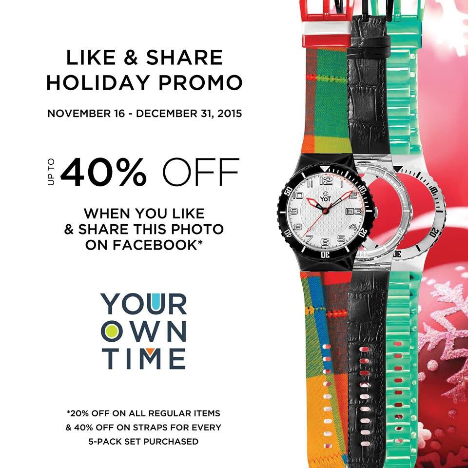 YourOwnTimePH's tweet photo. Starting today you can get all our straps at 40% off! You can also bring home 2 FREE straps when you purchase a set. https://t.co/yFIEVntDfP