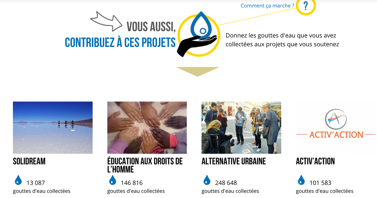 Solidream's tweet photo. Chaque utilisateur de Lilo peut désormais offrir quelques gouttes d'eau à #Solidream ici https://t.co/AE4qAAXD94 https://t.co/AGd2qHLDUE