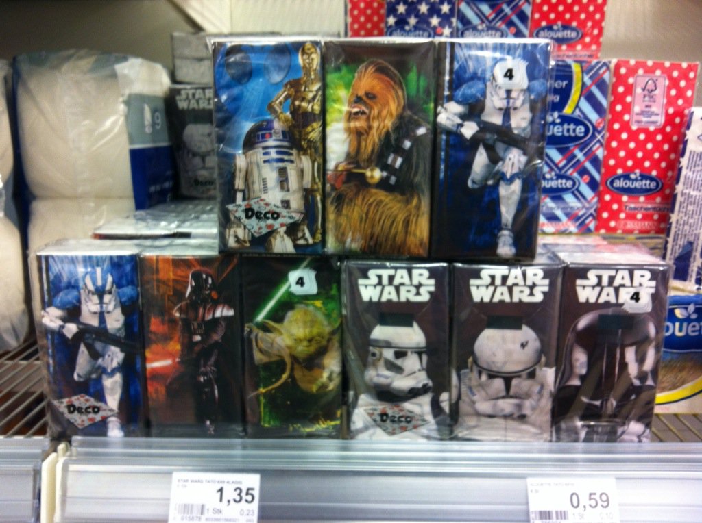 #StarWars Taschentücher bei Rossmann
May the Rotz be with you!