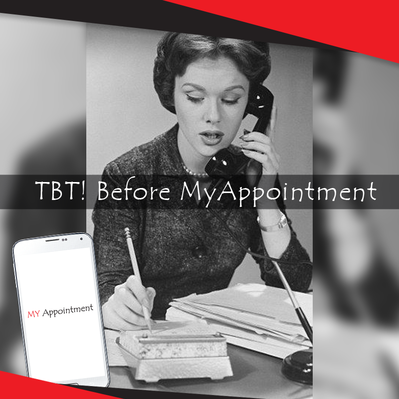 My_Appointment's tweet photo. 1/2 #ThrowBackThursday If you're still booking beauty appointments over the phone, https://t.co/7ySQDSoJv7