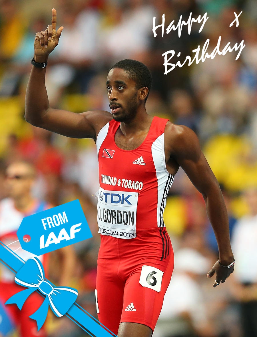  Happy birthday to world 400 m hurdles champion Jehue Gordon 