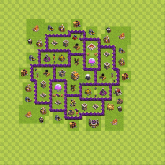 BUILDER_COC's tweet photo. TH7 TROPHY BASE #ClashOn https://t.co/rt0RAAHWhe