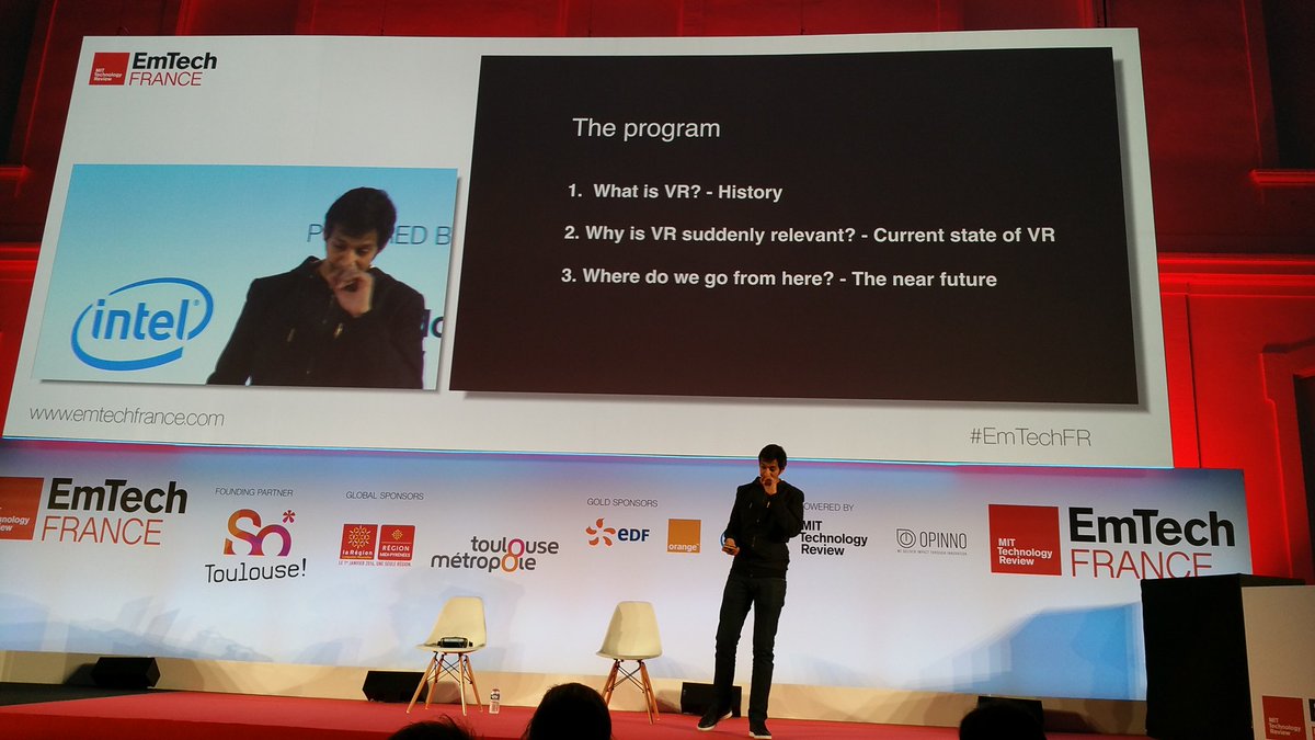 FondationSegard's tweet photo. ''Tech have to be useful, meaningful and relevent'' #EmTechFR #MIT #Toulouse #WeMakeVR Avinash Changa https://t.co/lDji2pplu9