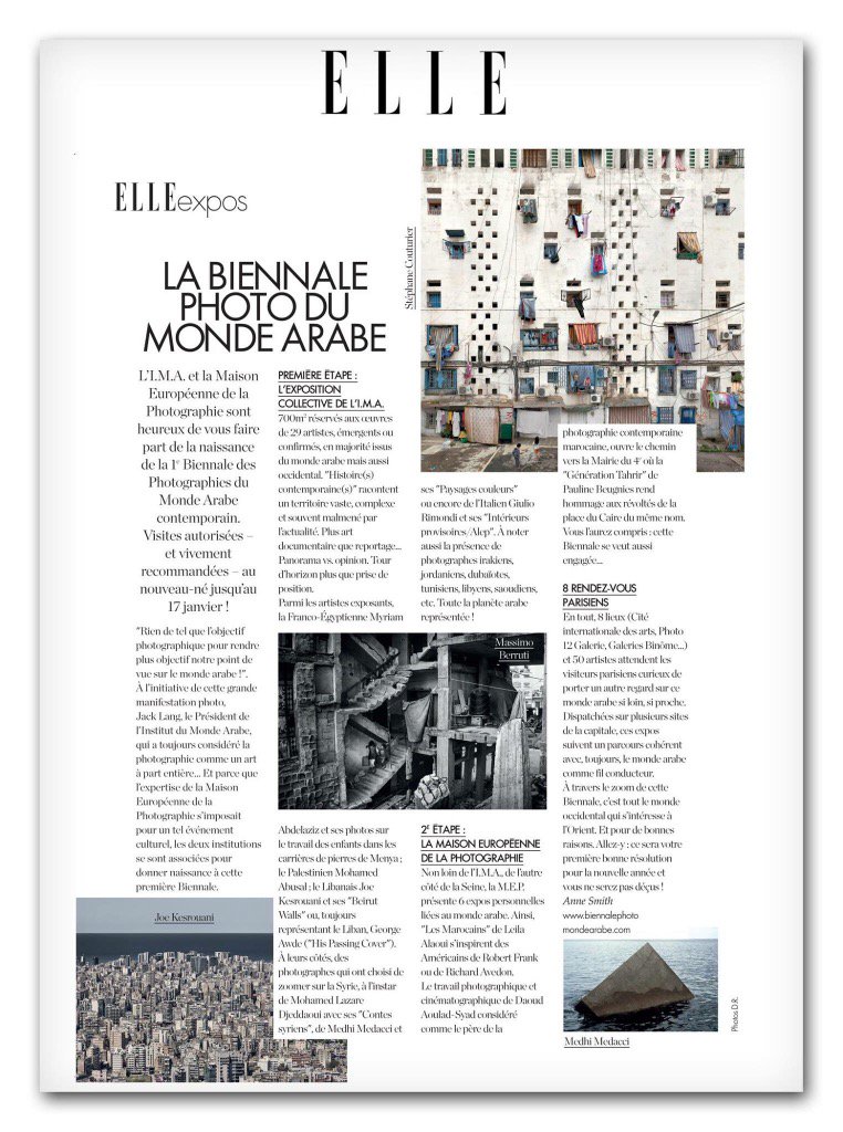 À lire dans <a href="/ELLELebanon/">ELLE Oriental</a>, la Biennale <a href="/PhotoMondeArabe/">Photo Monde Arabe</a> jusqu'au 17 janvier #BPMAC #PhotoMondeArabe
