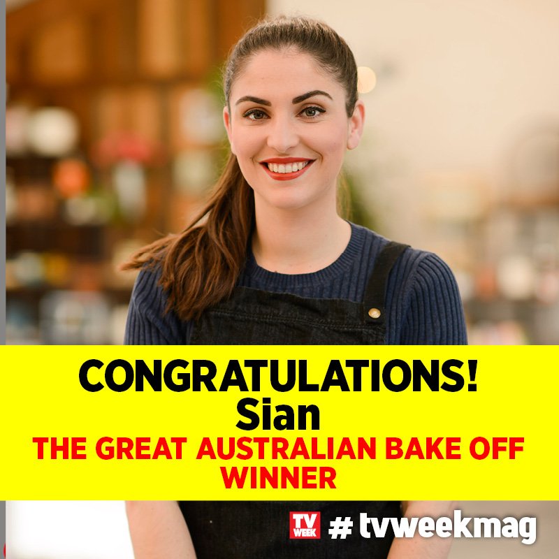 Labe Overdreven Predictor Well done Sian for taking out Foxtel&#039;s The Great Australian Bake Off!  BakeOffAU tvweekmag | #TVWEEKmag | Scoopnest