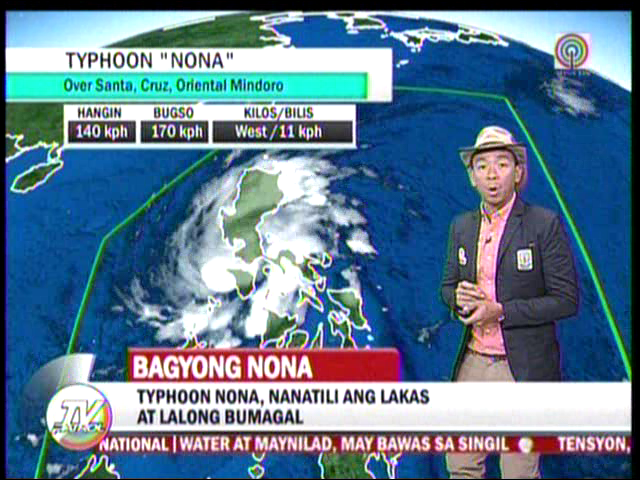 TVPatrol's tweet photo. #TVPatrol Typhoon #NonaPH, nanatili ang lakas at lalong bumagal https://t.co/w0F1ypWA8U