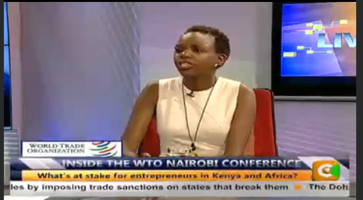 citizentvkenya's tweet photo. Njau: Says SheTrade app is free. Currently only available on Android  #WTOInKenya #MC10Nairobi https://t.co/NRay8ETZR6