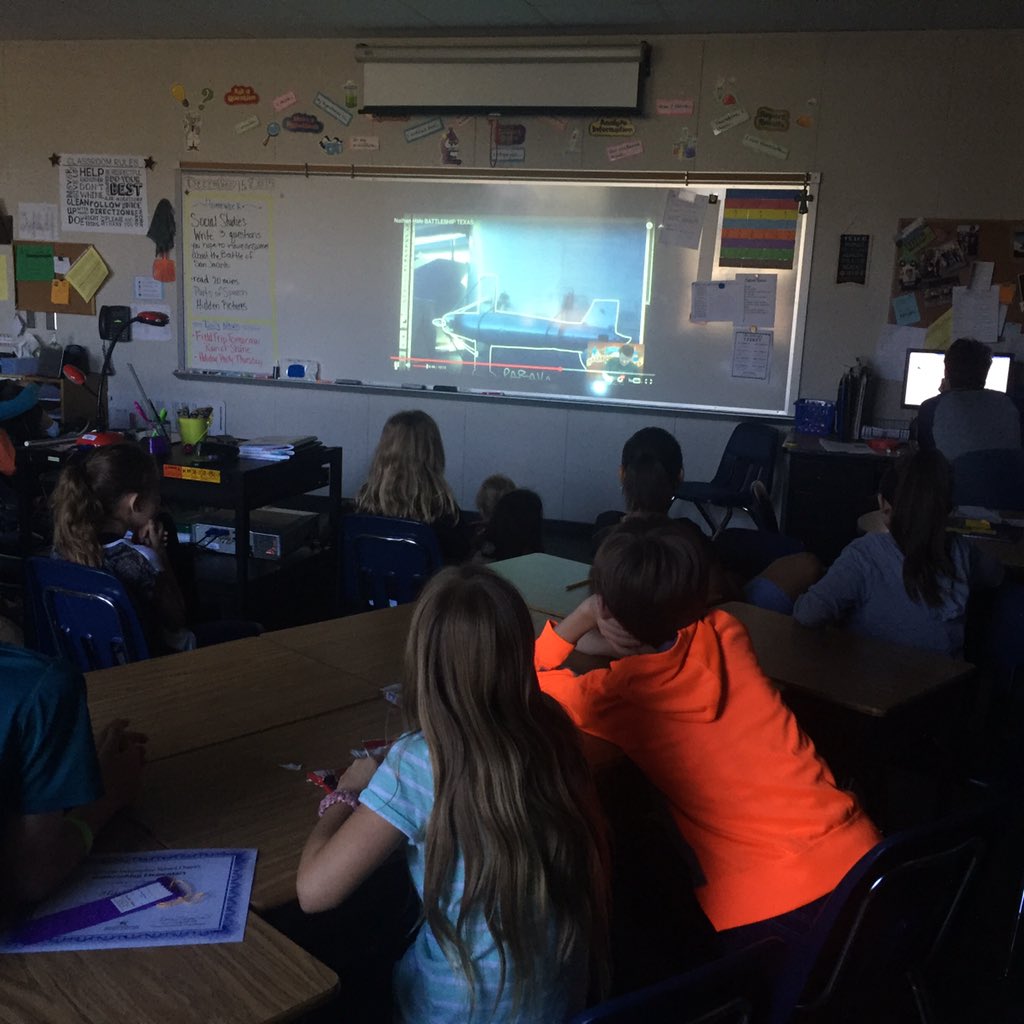StephensKiddos's tweet photo. What better way to prep the kiddos for our field trip to #BattleshipTexas tomorrow than with a @MrNathanHale video?! https://t.co/Pts60fBqK2