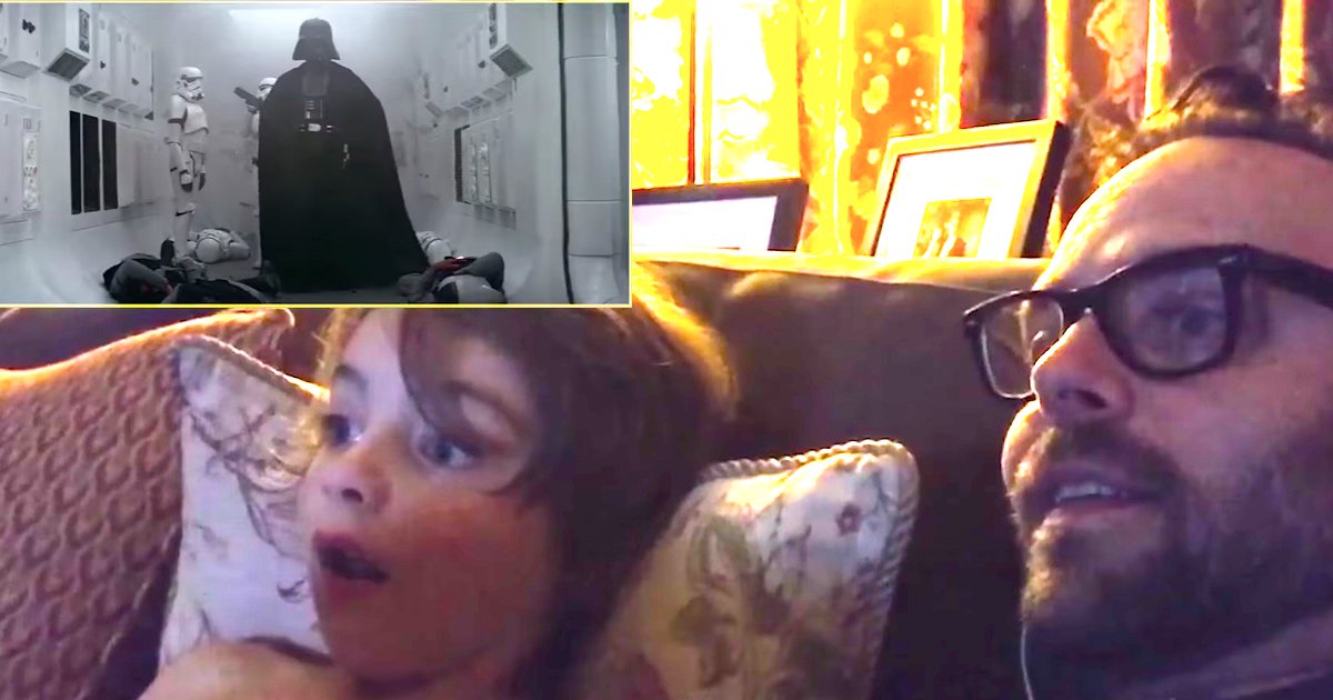 Adorable 6-year-old watches 'Star Wars' for first time, bugs dad with hundreds of questions. go.some.ly/XUMSTFy