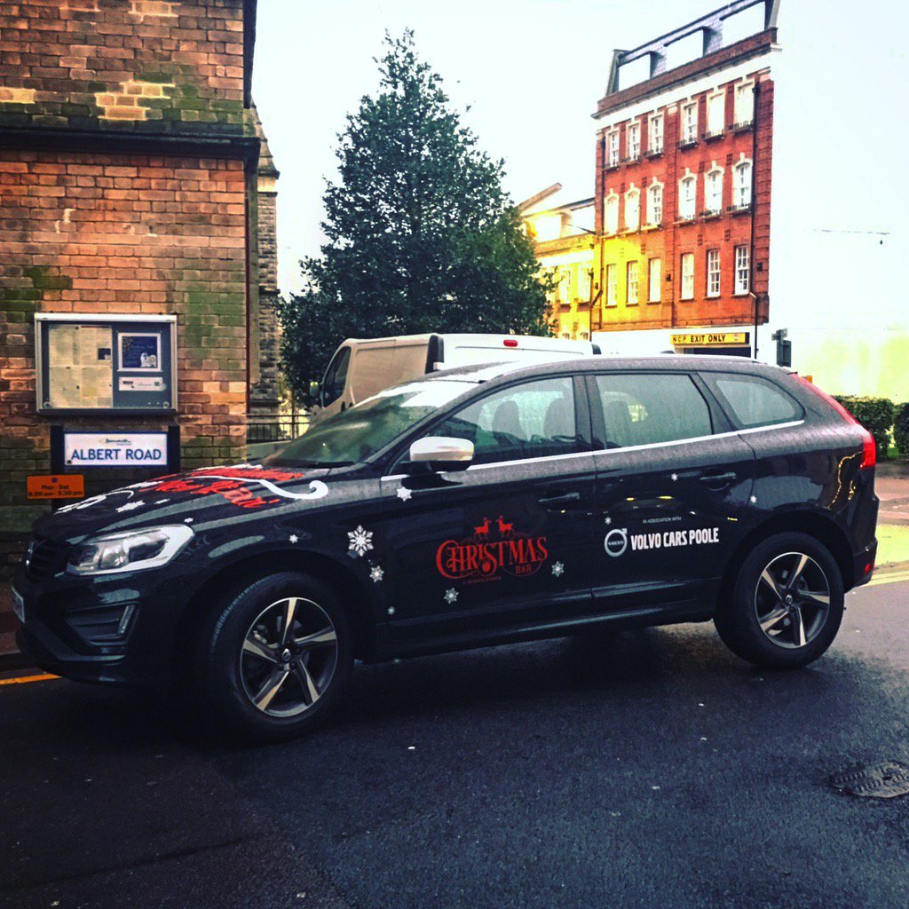 ChristmasVenue's tweet photo. Seen our brand new Volvo XC60?! Spot it, take a photo, upload with #ChristmasBarBmth to win prize! @volvocarspoole https://t.co/Msmg47lXfH