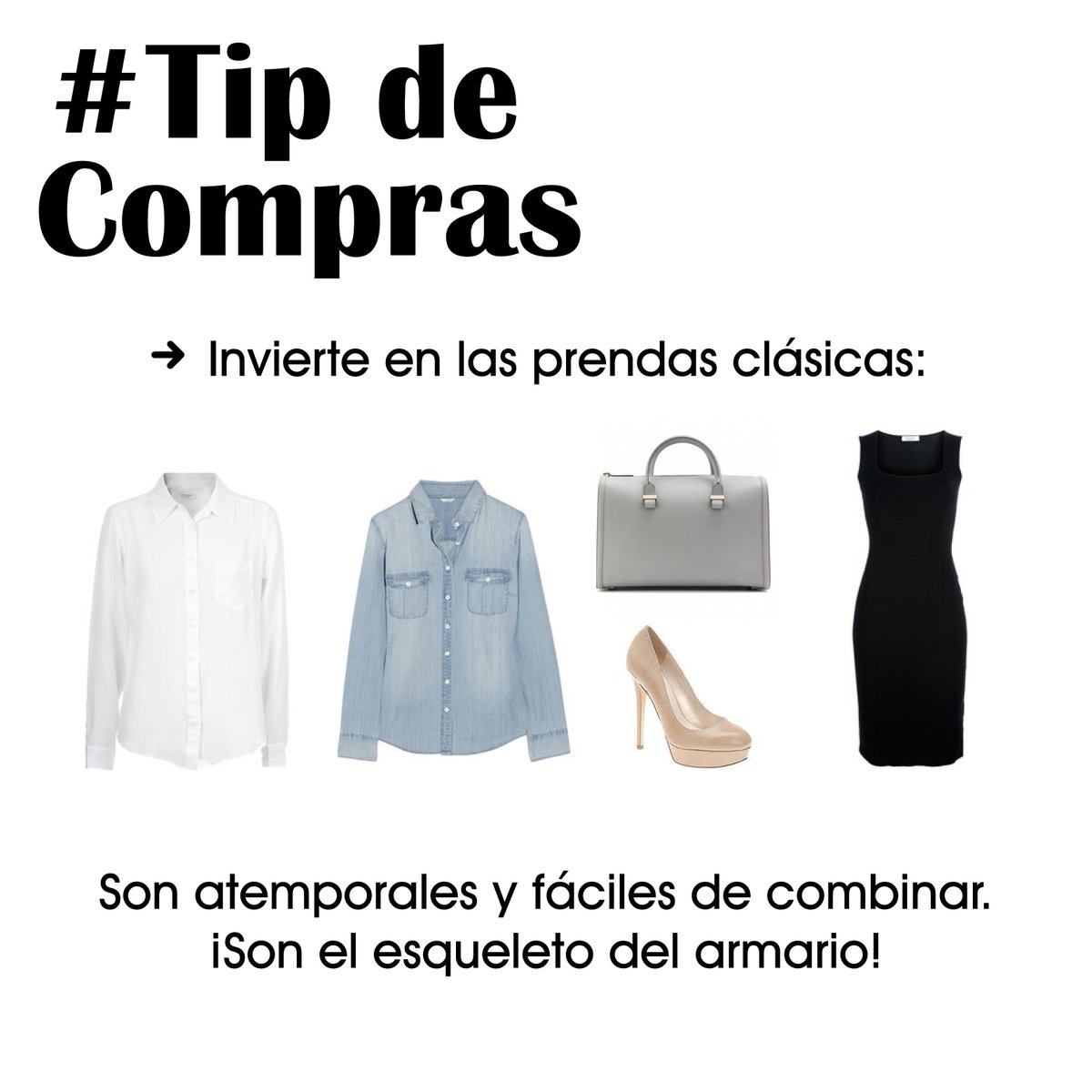 consueloguzman's tweet photo. Las prendas básicas son el esqueleto del armario🏷
#tipdeldia #tipsdecompras #tipsdeestilo #arquitecturadeestilo https://t.co/7RQSxD18pa