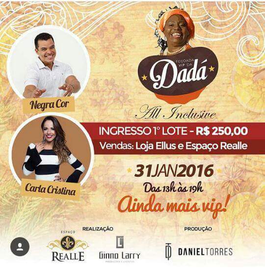VicaCanella's tweet photo. 1º lote já disponíveis para compra!! @feijoadavipdadada, o som de @carlachristyna e @adelmocase #feijoadavip https://t.co/OhXlgUbPFC