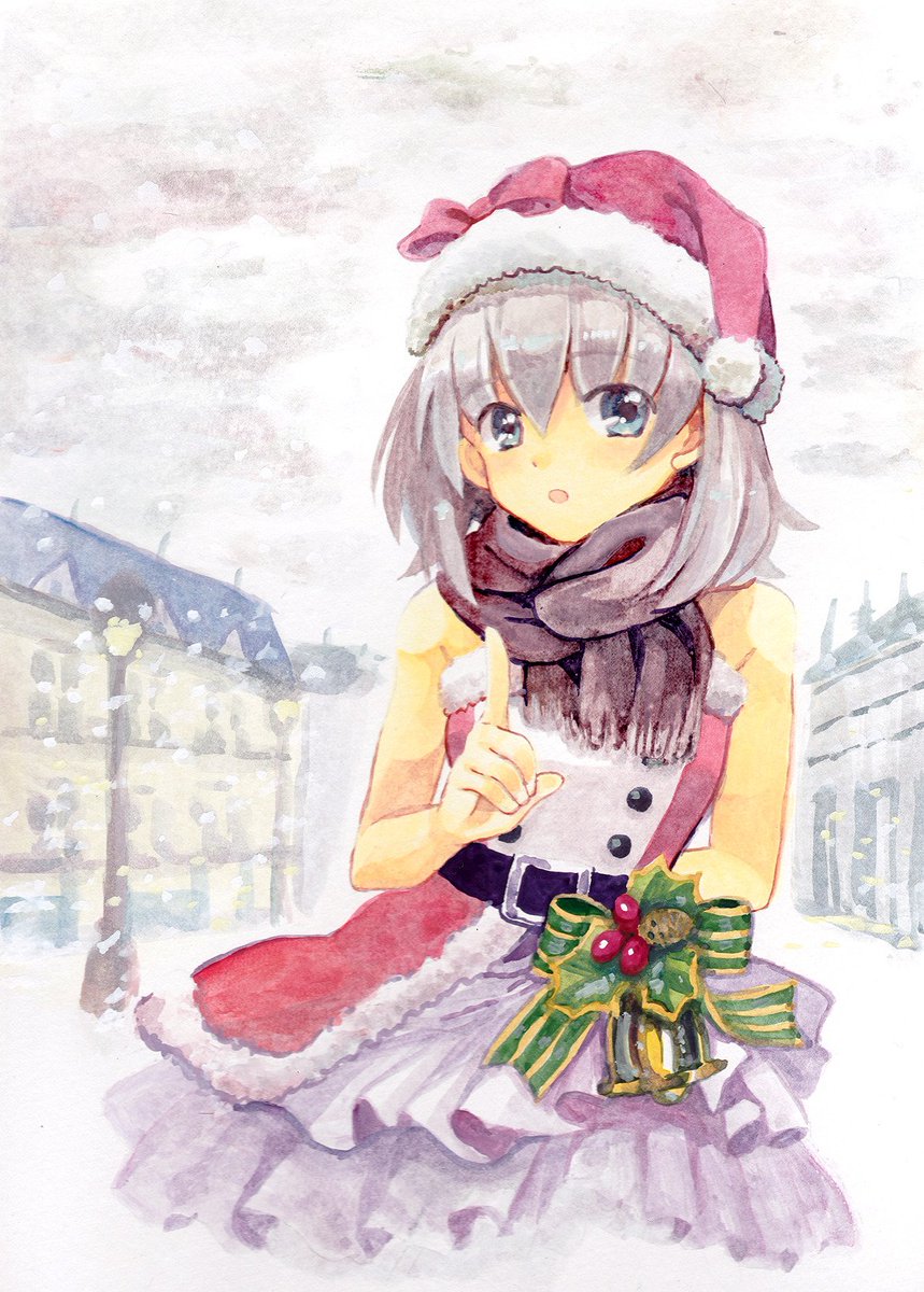 もじゃクッキー 水彩絵の具で描いてみたクリスマスっ娘を スキャナーでパソコンに取り込みました もうすぐメリークリスマス 水彩 イラスト T Co Aqqzknbbq6