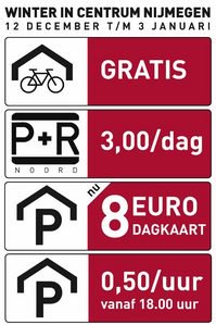 Een extra goede reden om #nijmegen te bezoeken in de #kerstvakantie! #goedkoop #parkeren #winkelen