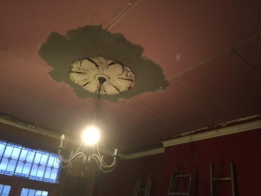 New ceiling up and bonded.