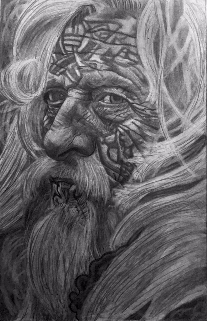 Dolfe_Steele's tweet photo. @TheLastKingdom #pencil #portrait of Rune Temte as Ubba (@temterune) &amp; Rutger Hauer as Ravn (@RUTGERHAUERFILM) #art https://t.co/OwHnSPj8pI