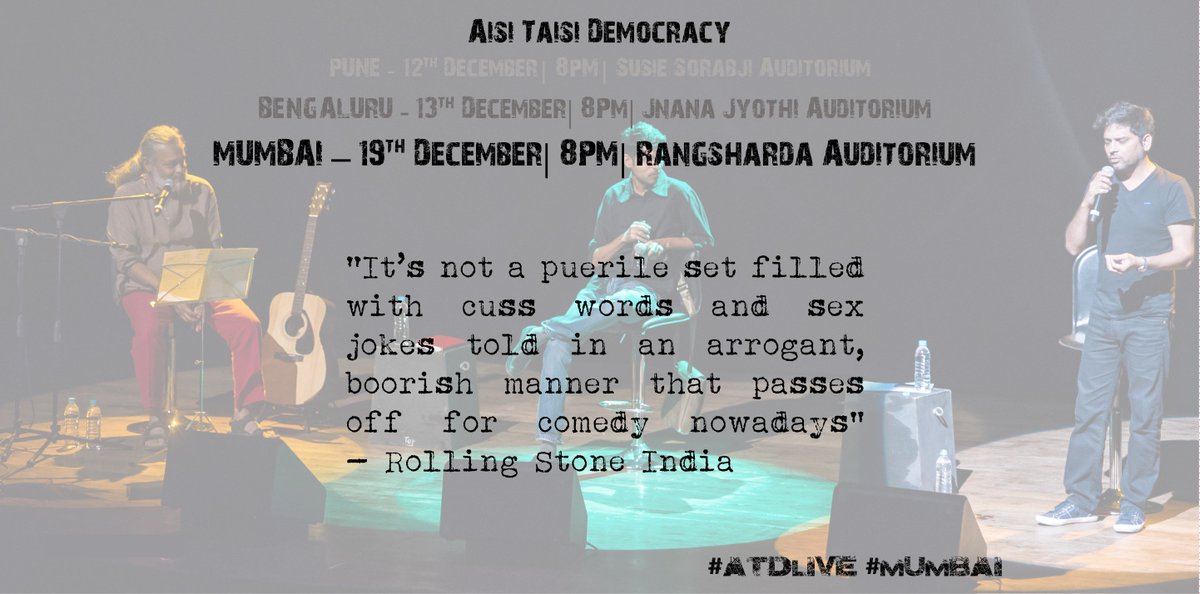 EncoreExp's tweet photo. This is something that is absolutely true! @AisiTaisiDemo #ATDLIVE #Mumbai
Link to Tickets https://t.co/5DSsVo7u9L https://t.co/TsvN6xa6XN