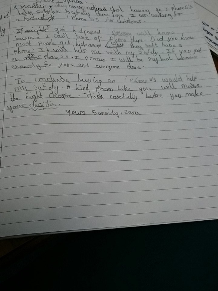 MPSY4moorlands's tweet image. Zaras Christmas letter @NorthPolePost @iPhone_News