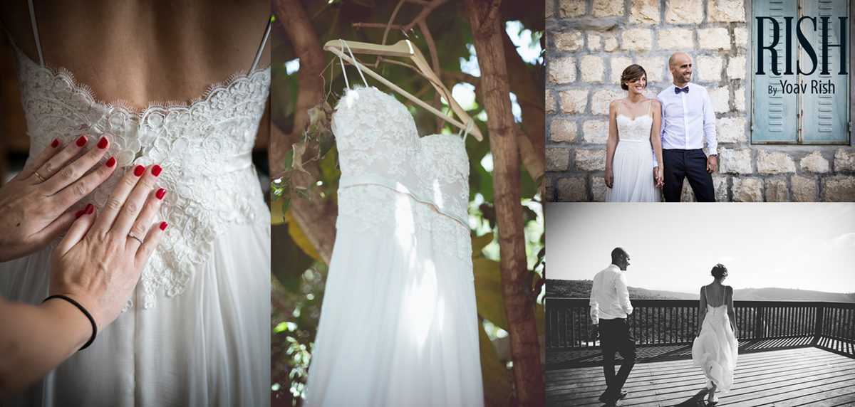 Here comes the bride.. Our gorgeous #RISHbride chen in a lovely sweetheart neckline, lace dress #YoavRish
