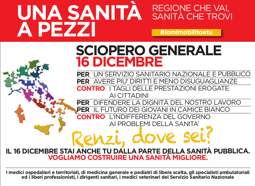 cgilnazionale's tweet photo. #sanita a pezzi #StopTagli Domani in tutta Italia è sciopero dei medici del SSN 
 https://t.co/rEDuxm6ivW https://t.co/gF3ljGgeQb