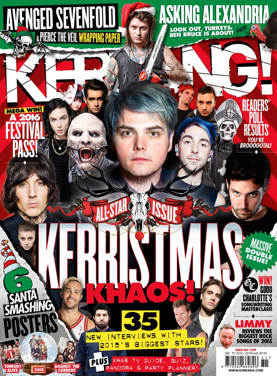 KerrangMagazine's tweet photo. THIS WEEK'S ISSUE! Kerristmas Khaos All-Star Issue! Massive double issue.
https://t.co/mh59cCHiIK https://t.co/byA2lhFucx
