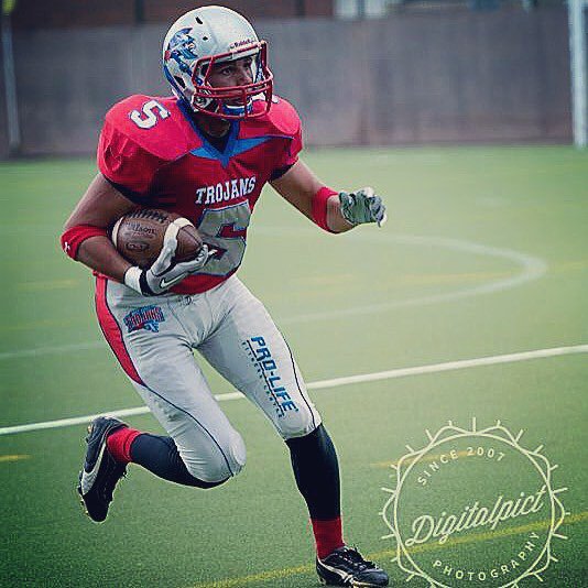 scenesfromusc's tweet image. At uscscene.com -- from _westcoasttrojans West Coast Trojans FS @fabiom5 in action last season #WestCoa…